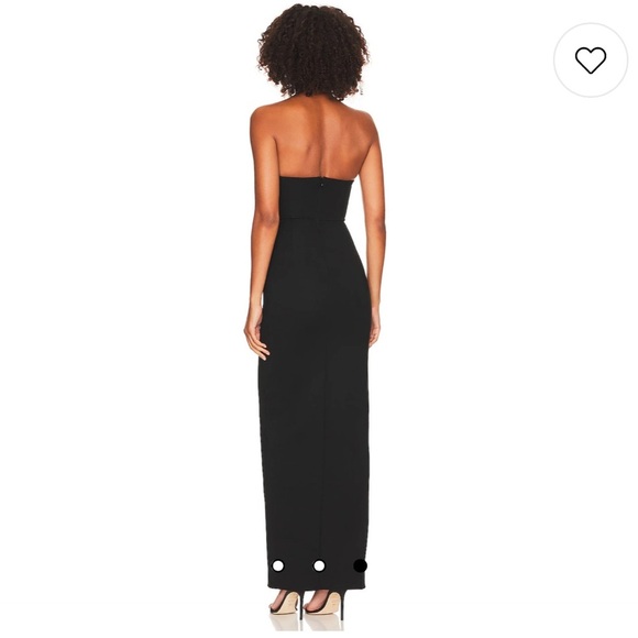 Gianna Sweetheart Slit Gown in Black size Small - Picture 3 of 9